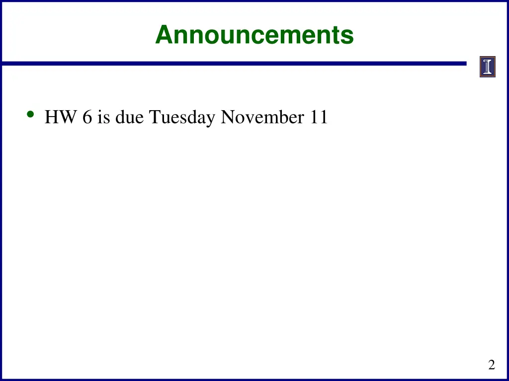 announcements