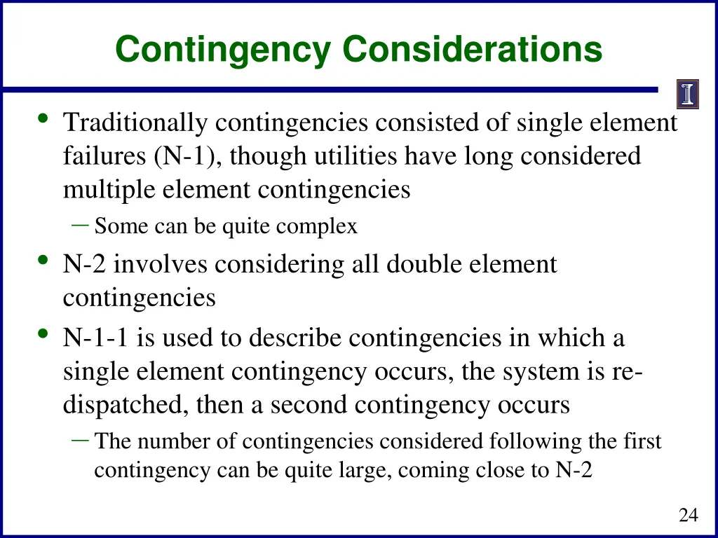 contingency considerations