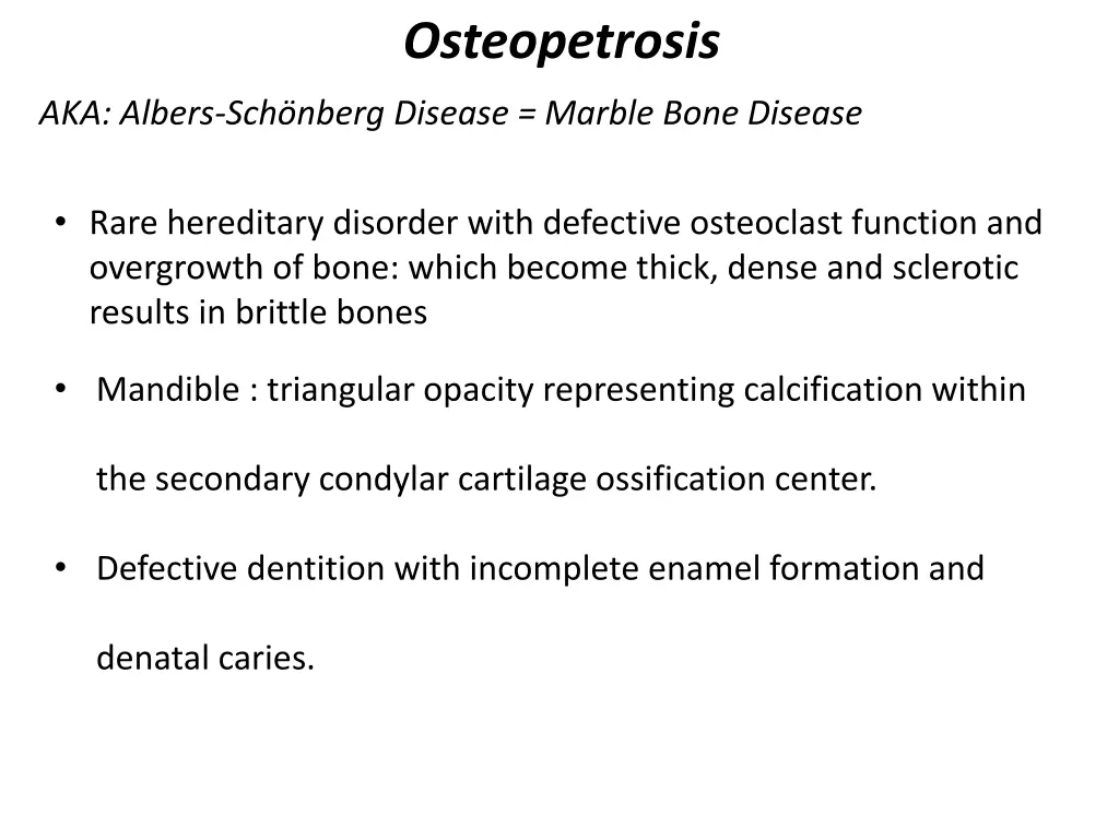 osteopetrosis