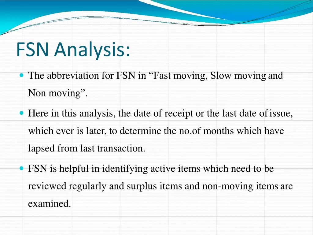 fsn analysis