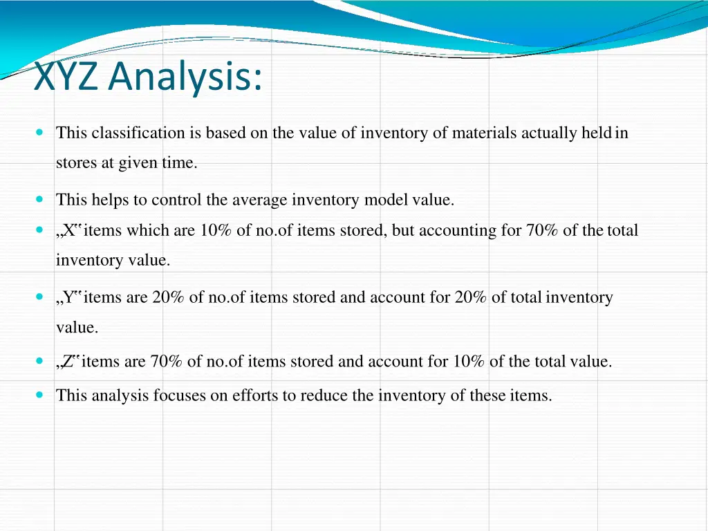xyz analysis