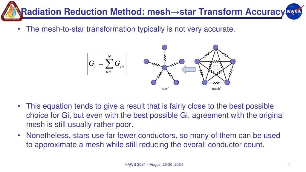 radiation reduction method mesh star transform