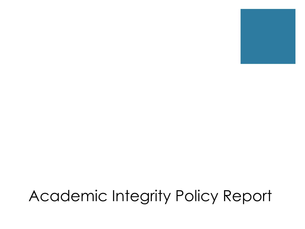 academic integrity policy report