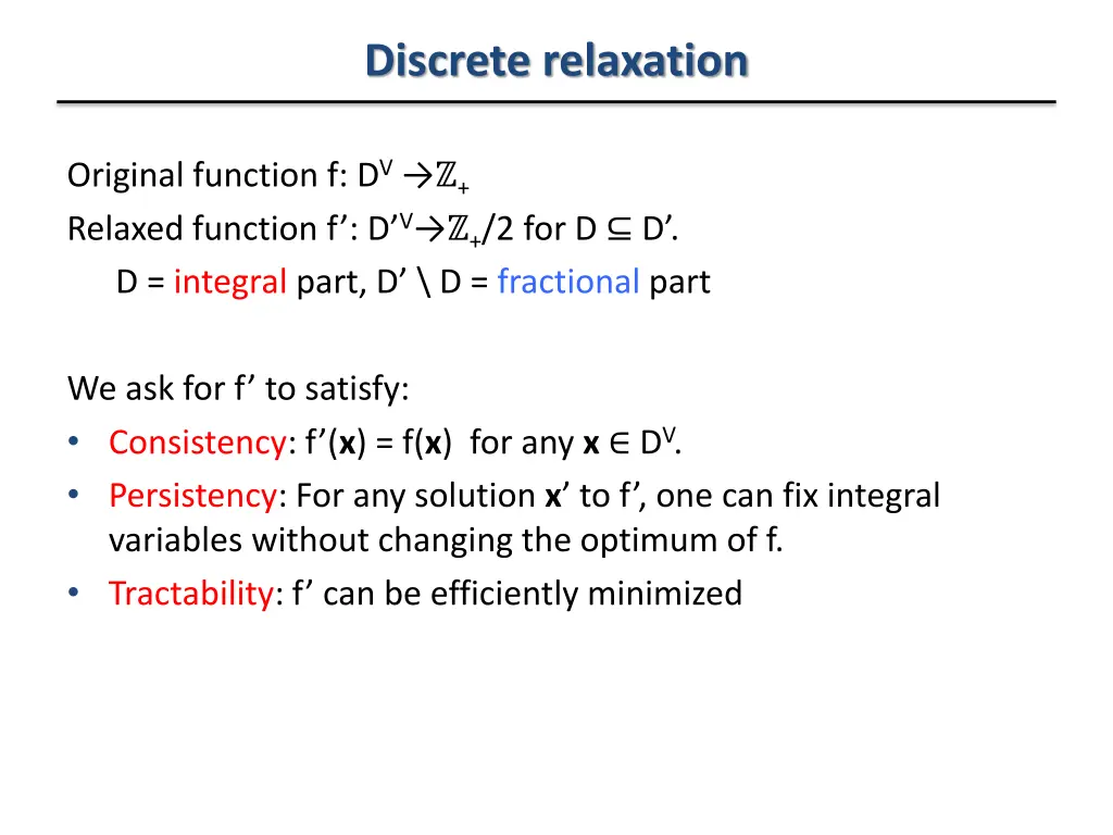 discrete relaxation