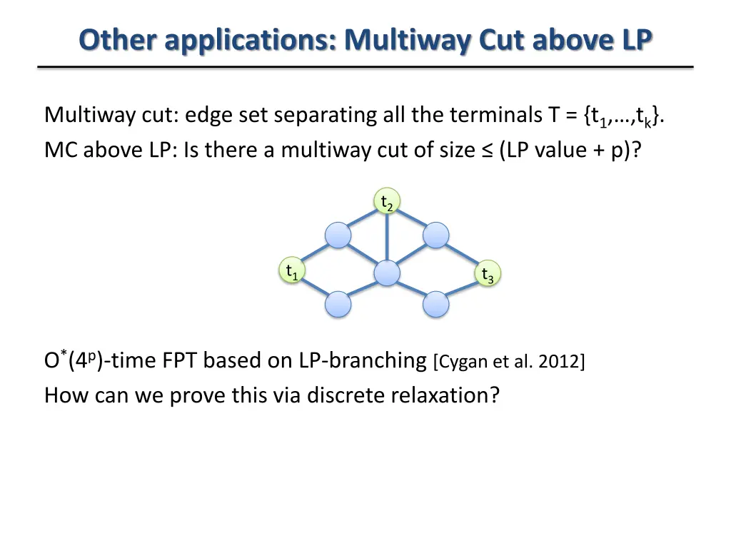 other applications multiway cut above lp