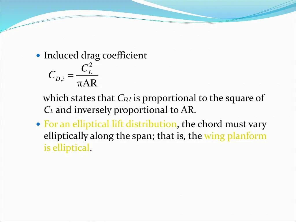 induced drag coefficient 2 i d c