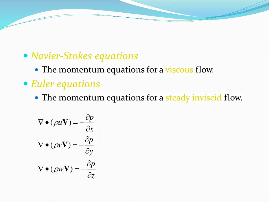 navier stokes equations