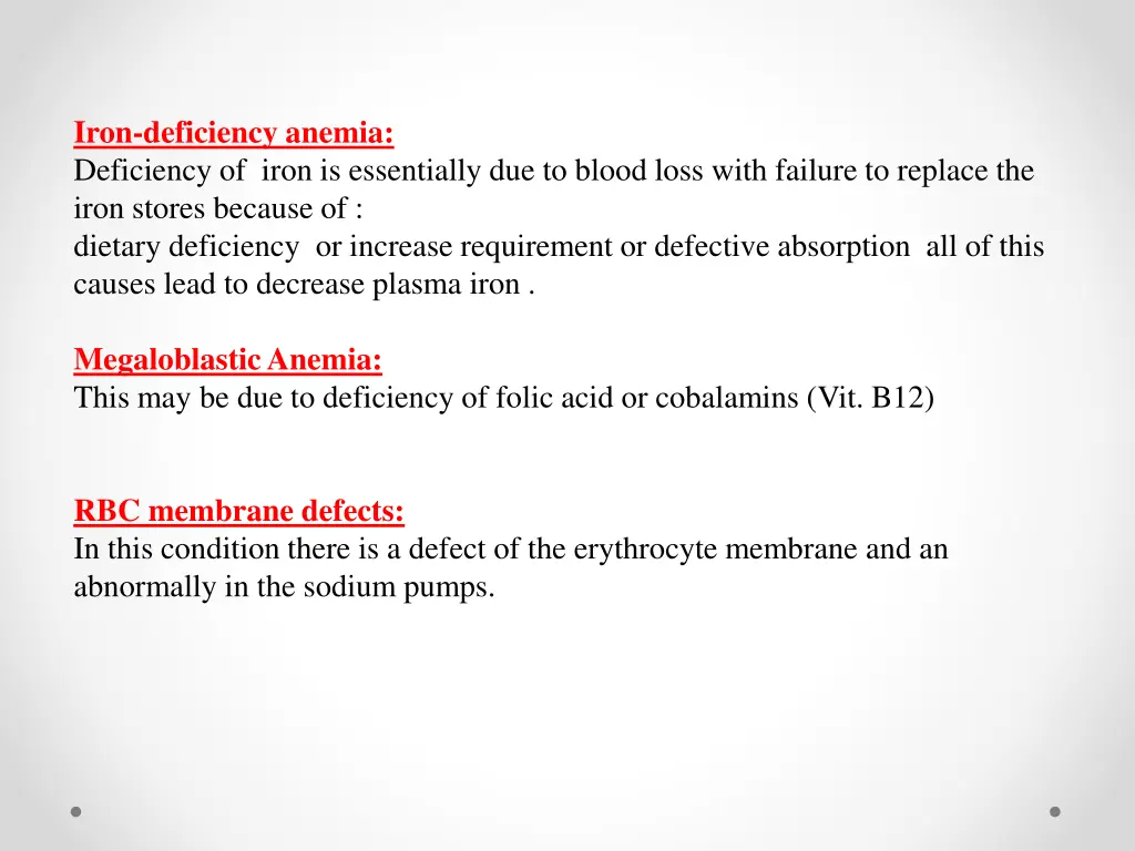 iron deficiency anemia deficiency of iron