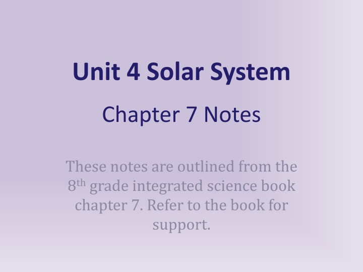 unit 4 solar system