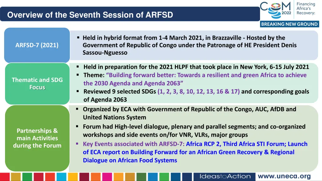 overview of the seventh session of arfsd