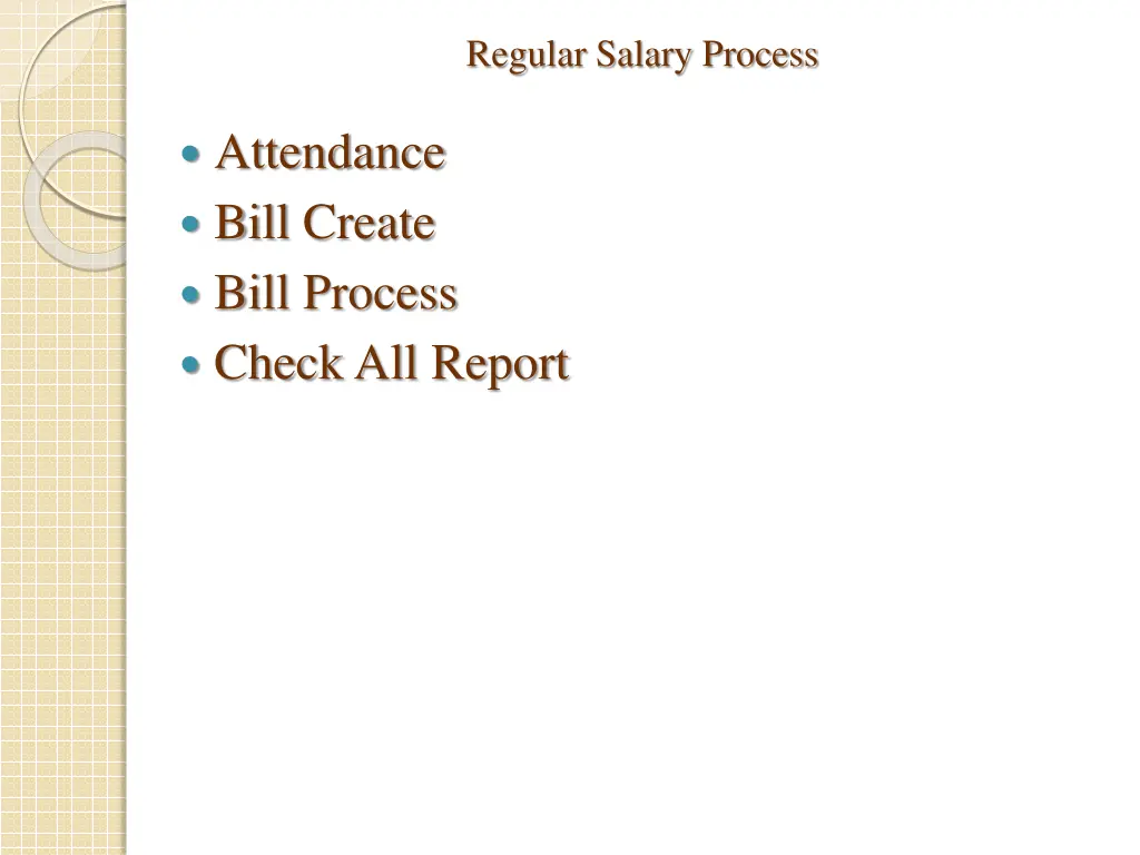 regular salary process