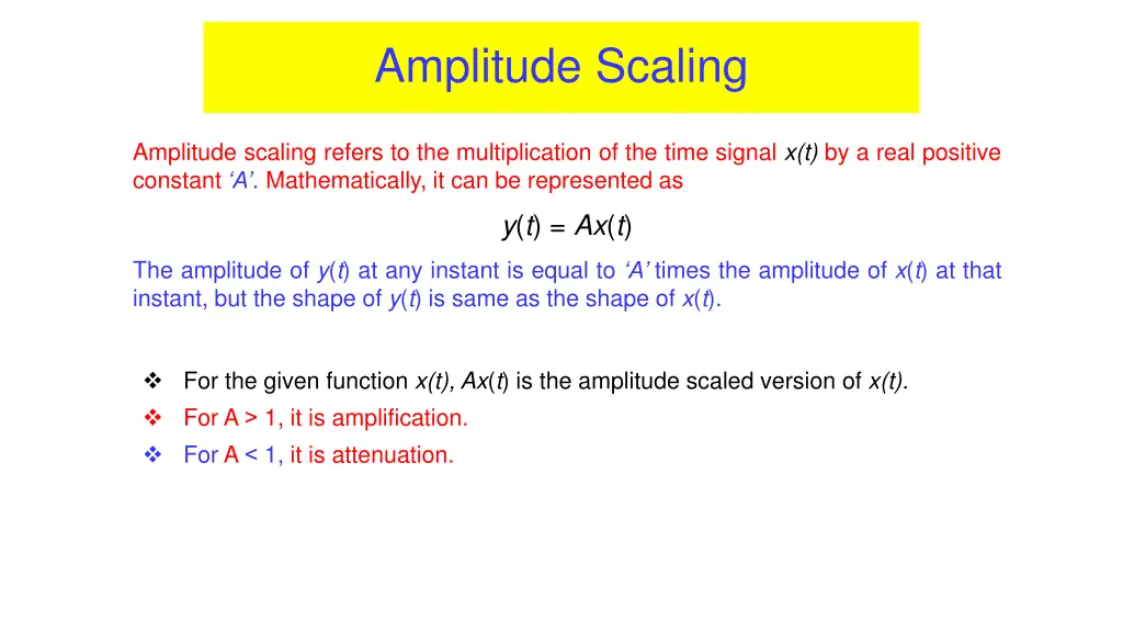 amplitude scaling