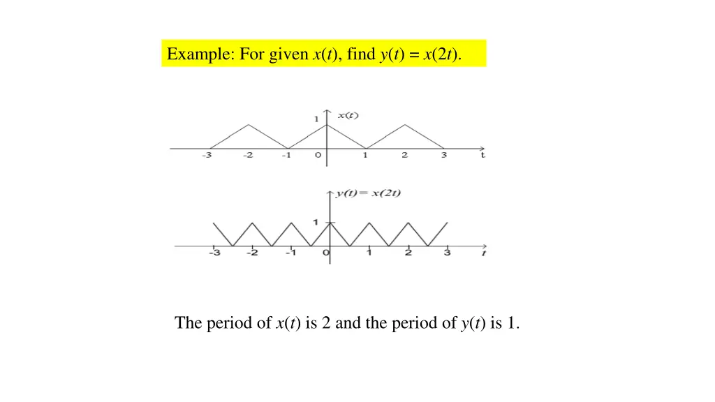example for given x t find y t x 2 t