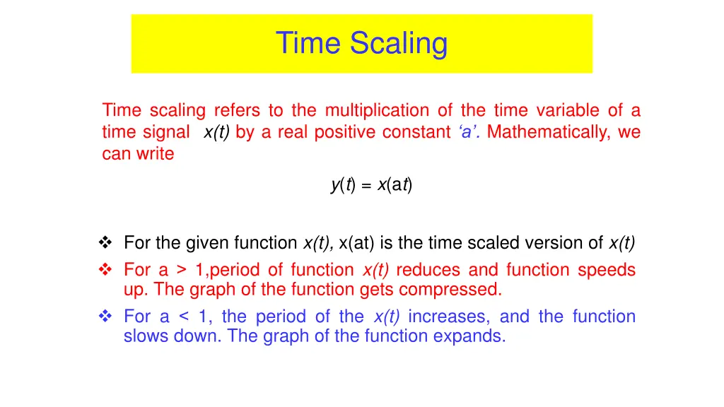 time scaling