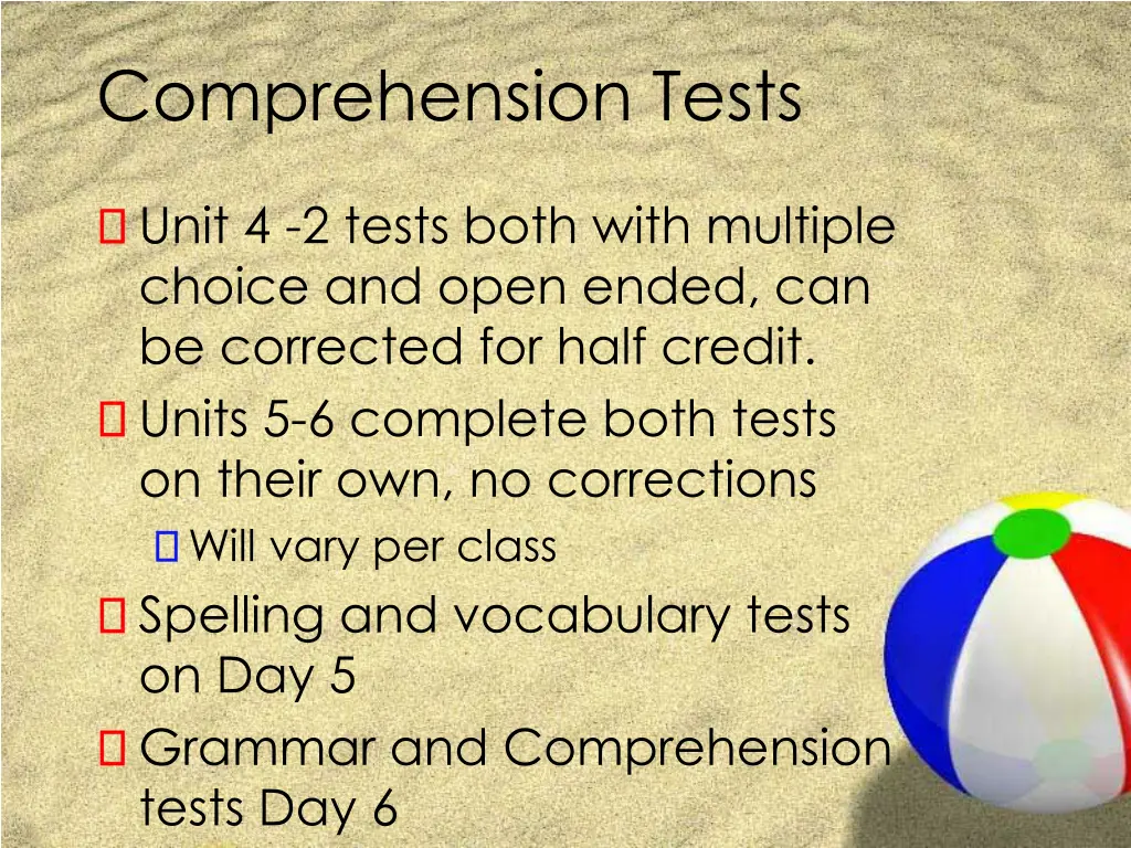 comprehension tests 1