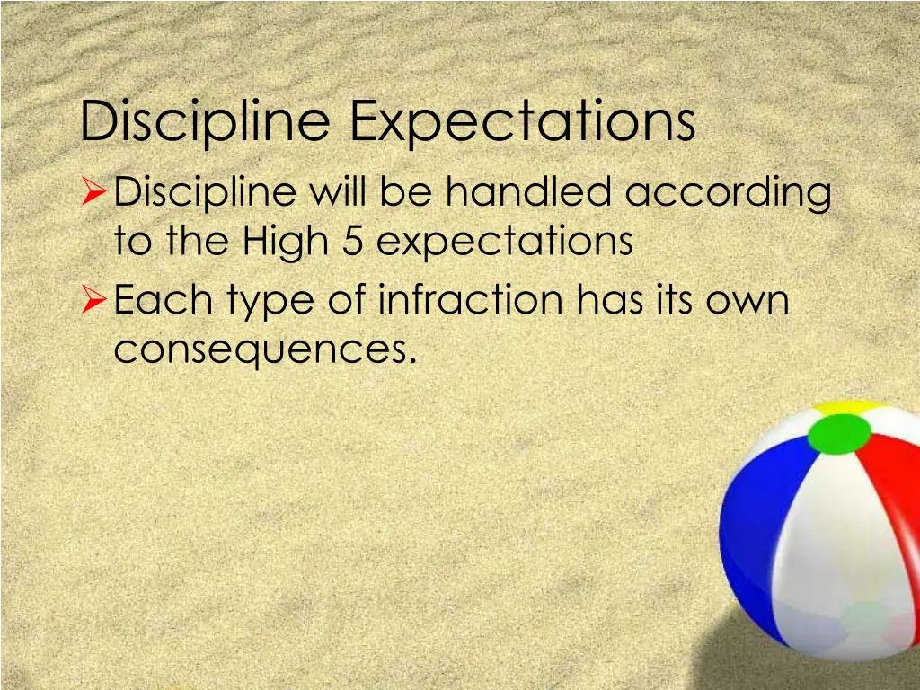 discipline expectations discipline will