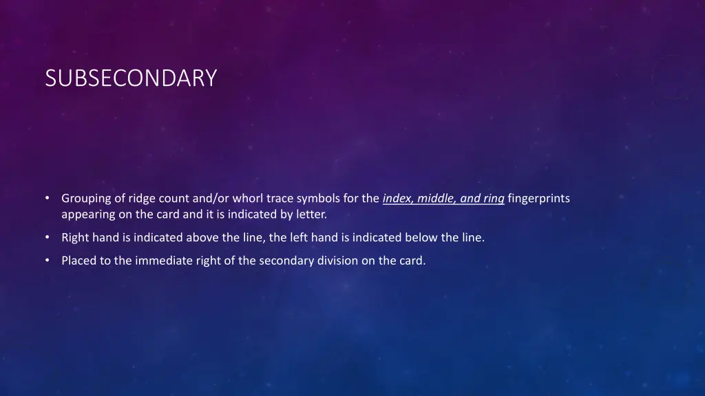 subsecondary