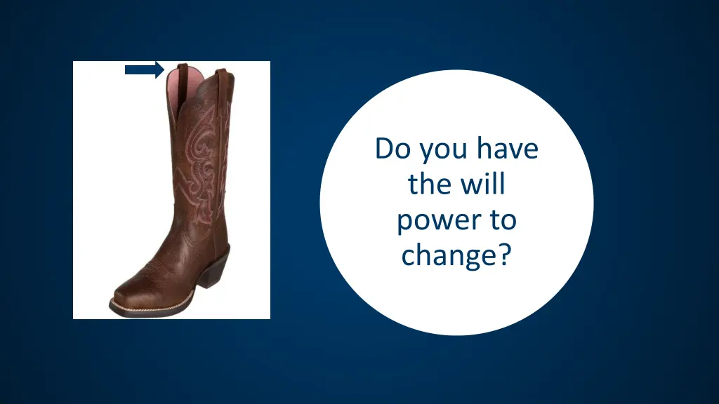do you have the will power to change