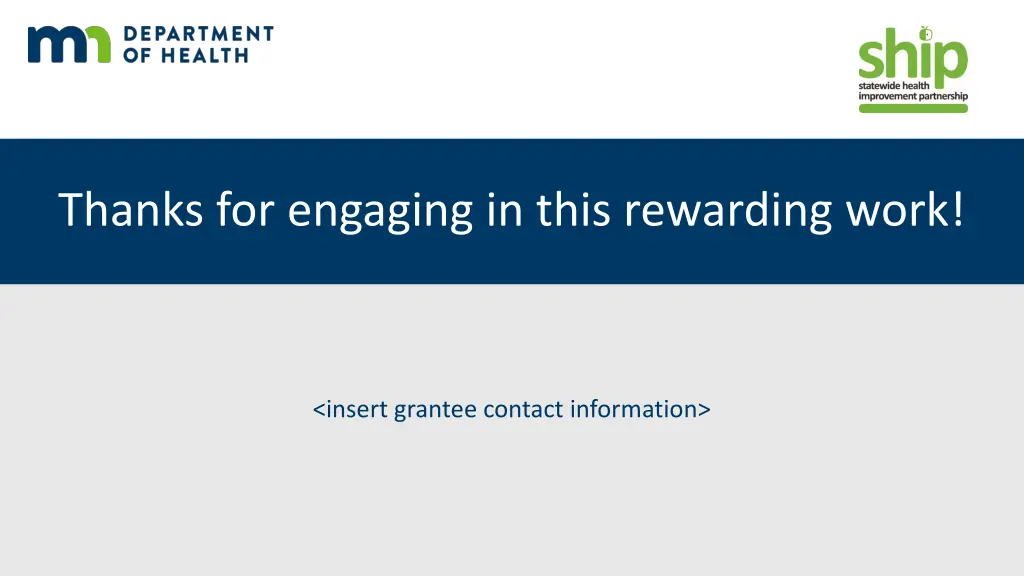 thanks for engaging in this rewarding work