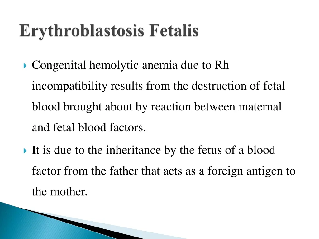 congenital hemolytic anemia due to rh