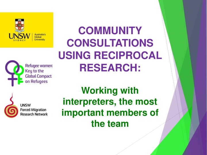 community consultations using reciprocal research