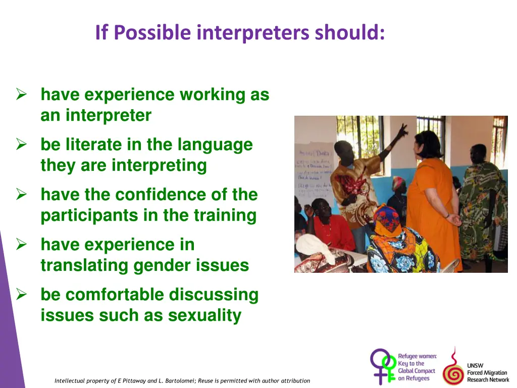 if possible interpreters should