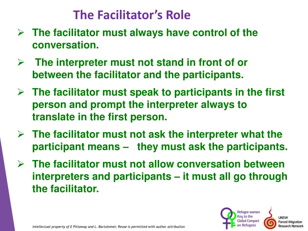 the facilitator s role