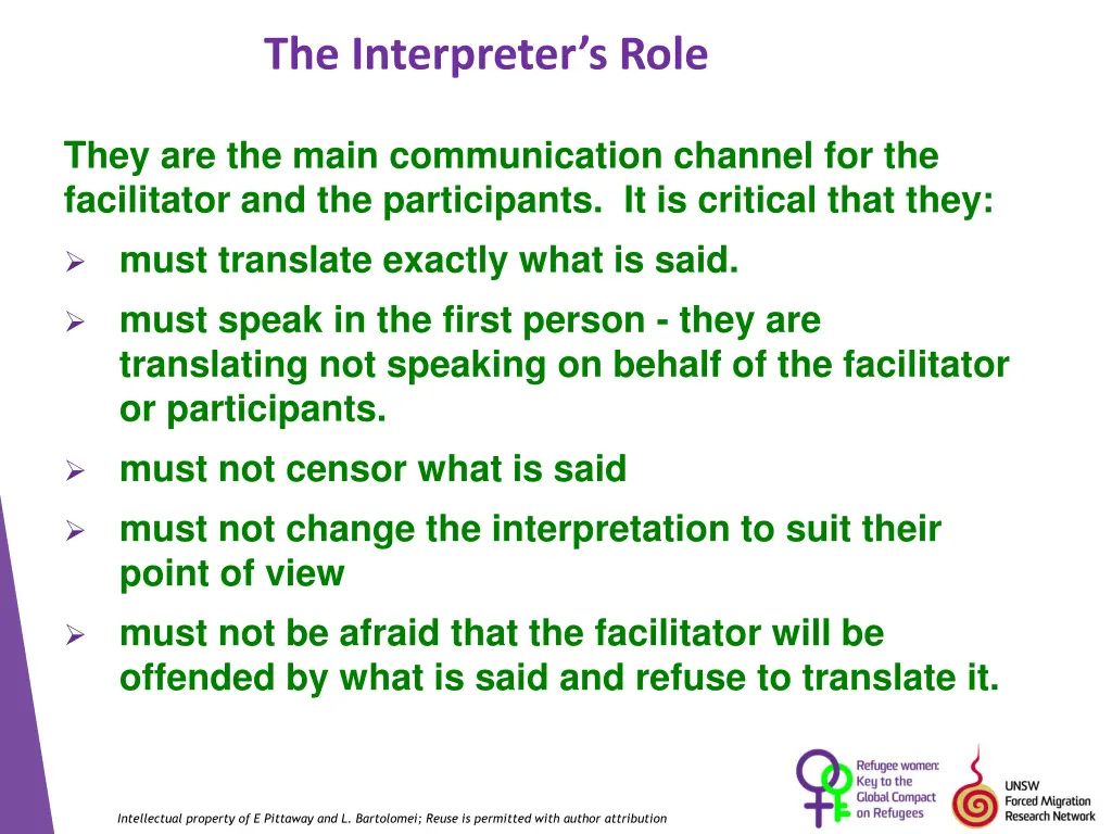 the interpreter s role