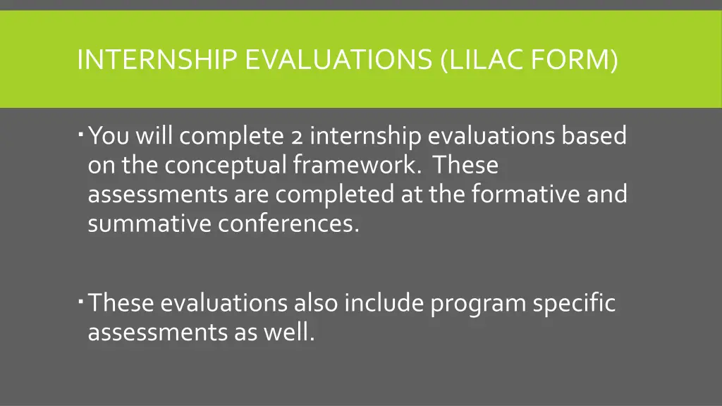 internship evaluations lilac form