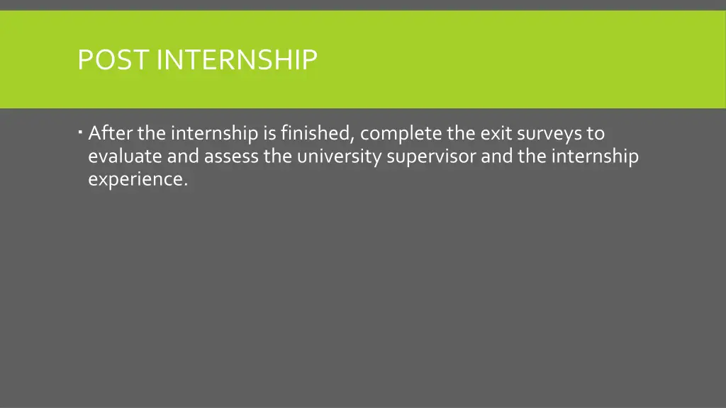 post internship