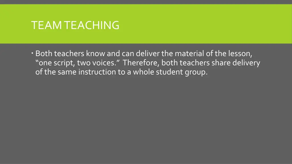 team teaching