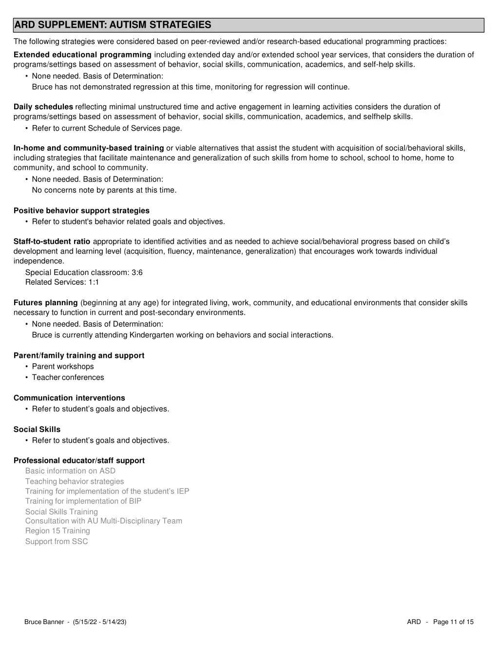 ard supplement autism strategies
