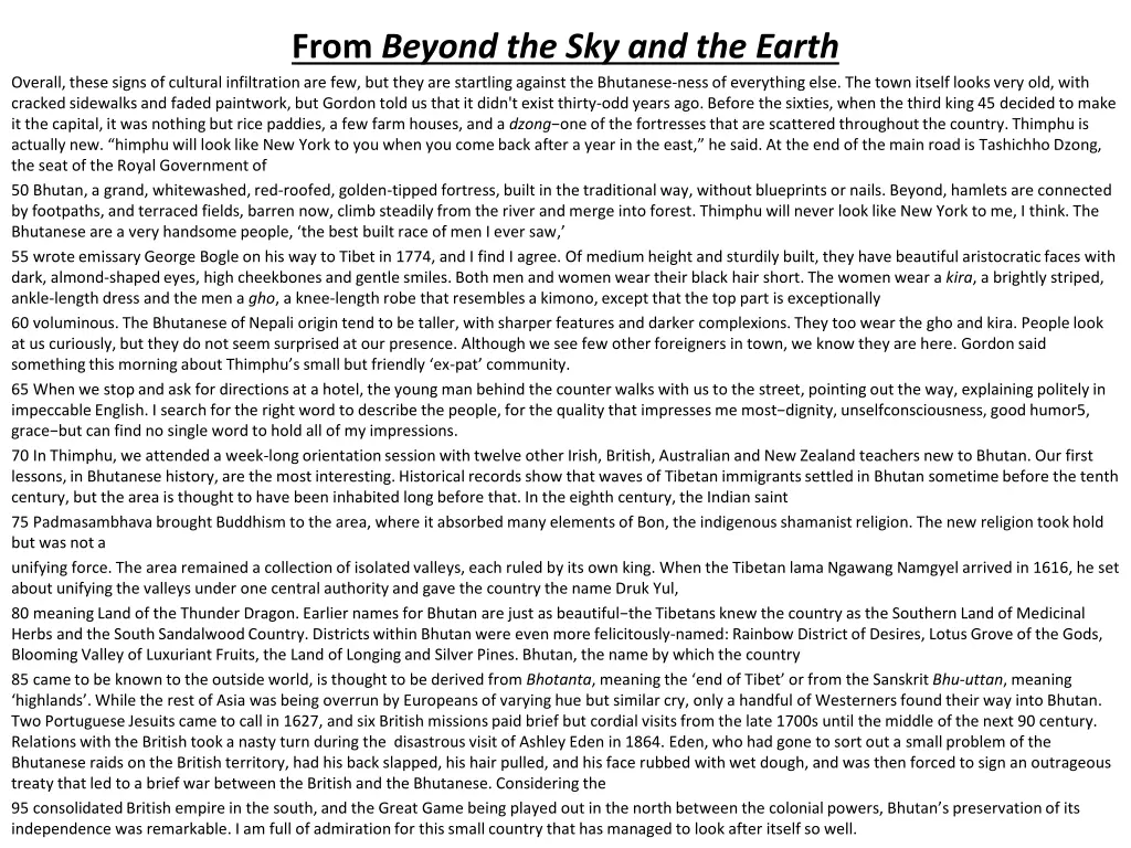 from beyond the sky and the earth