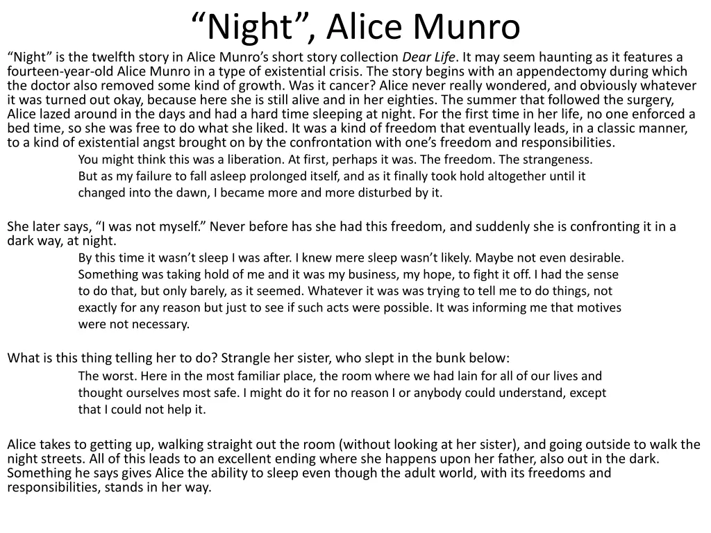 night alice munro
