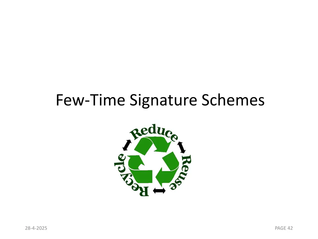 few time signature schemes