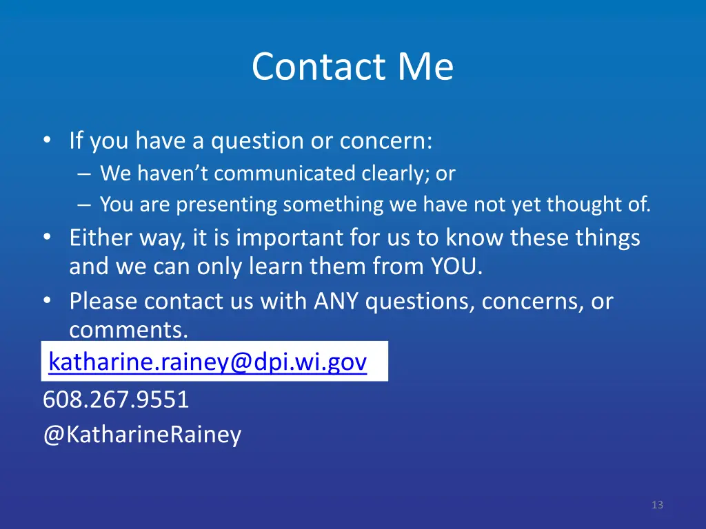 contact me