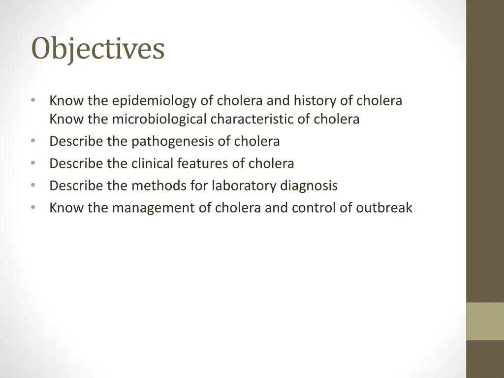 objectives