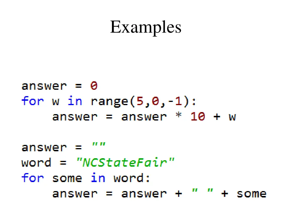 examples