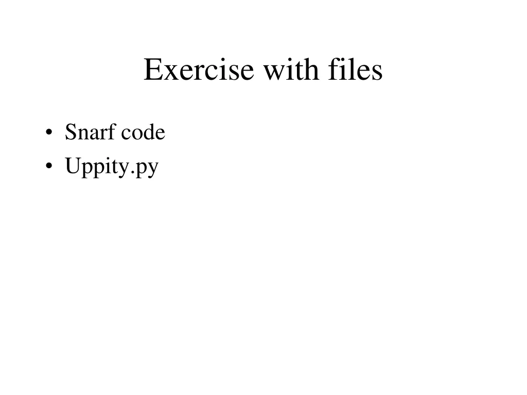 exercise with files