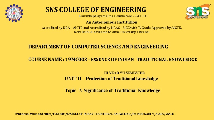 sns college of engineering kurumbapalayam
