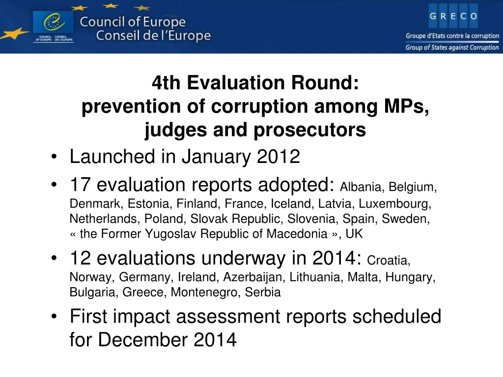 4th evaluation round prevention of corruption