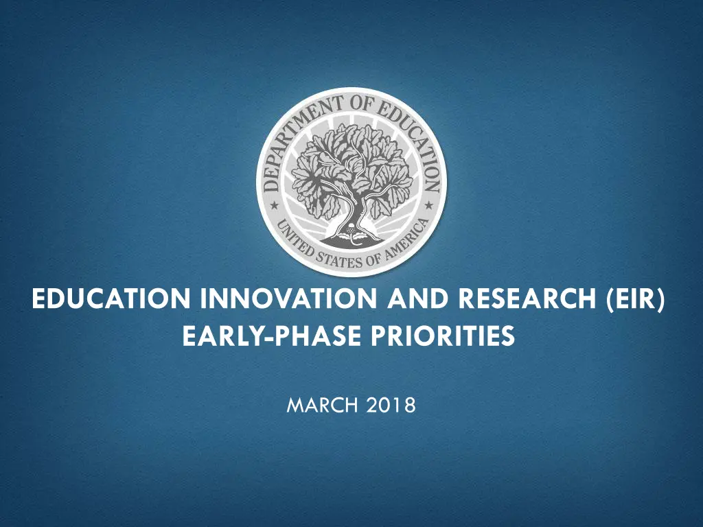 education innovation and research eir early phase 1