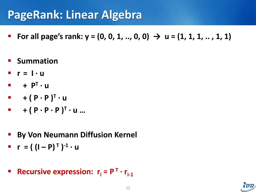 pagerank linear algebra 5