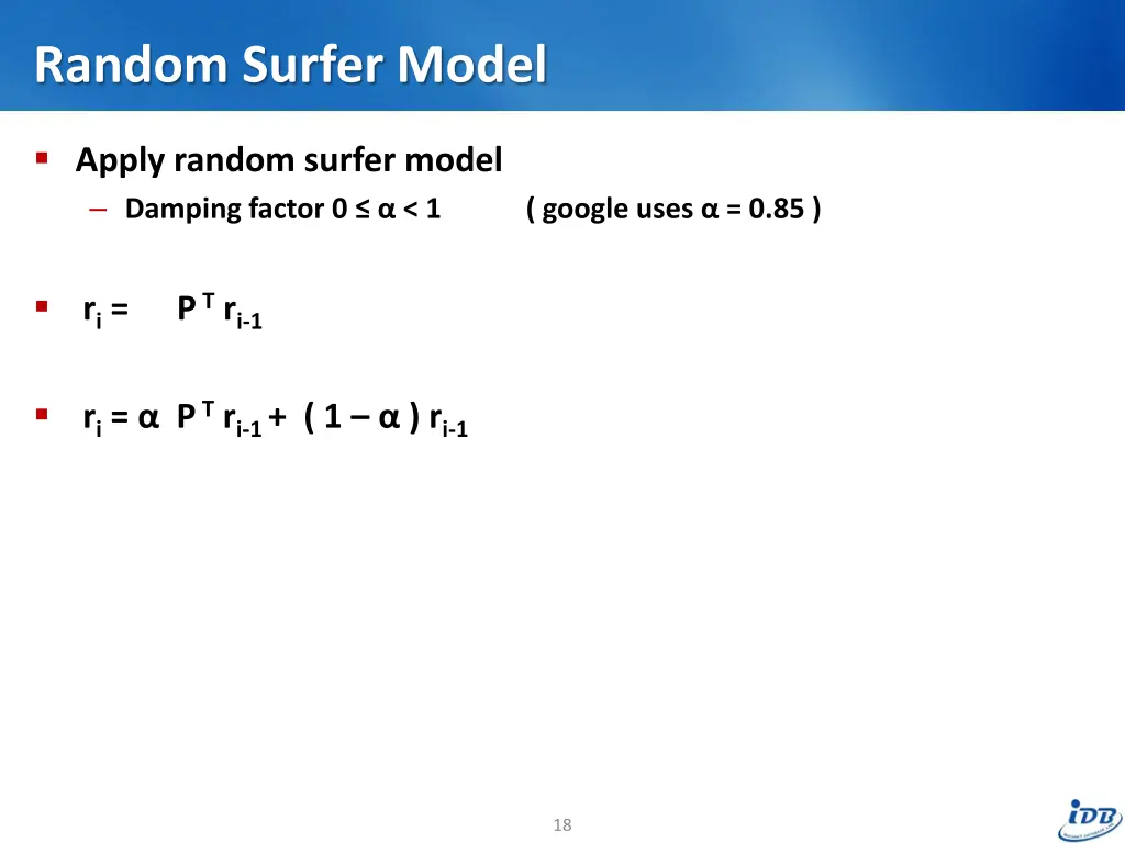 random surfer model 3