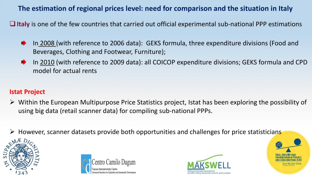 the estimation of regional prices level need 3