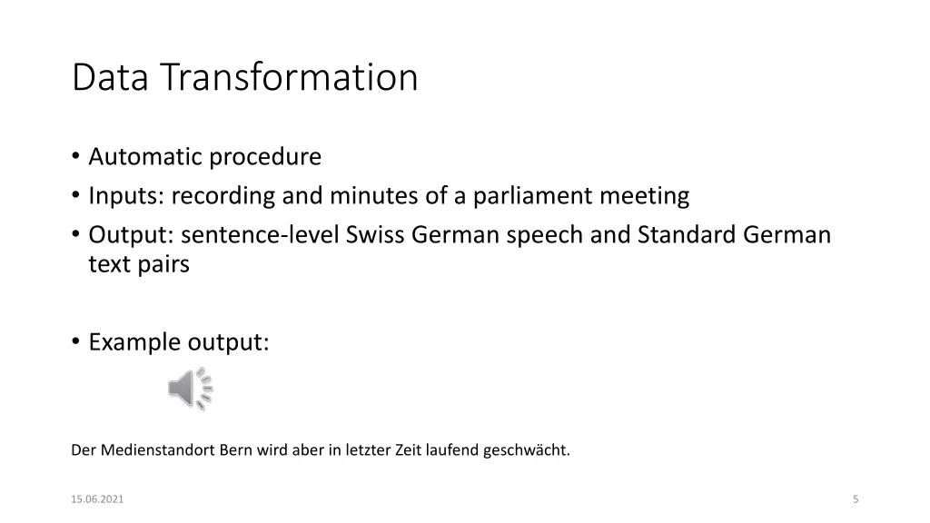 data transformation