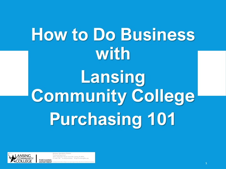 how to do business with lansing community college