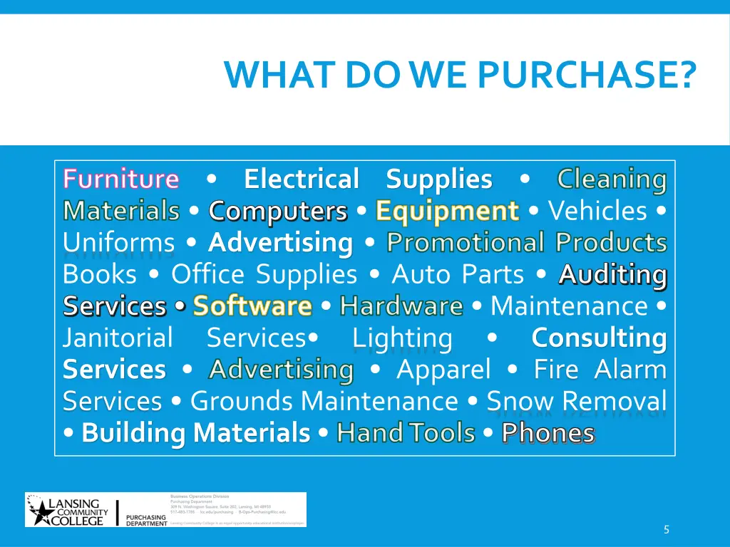 what do we purchase