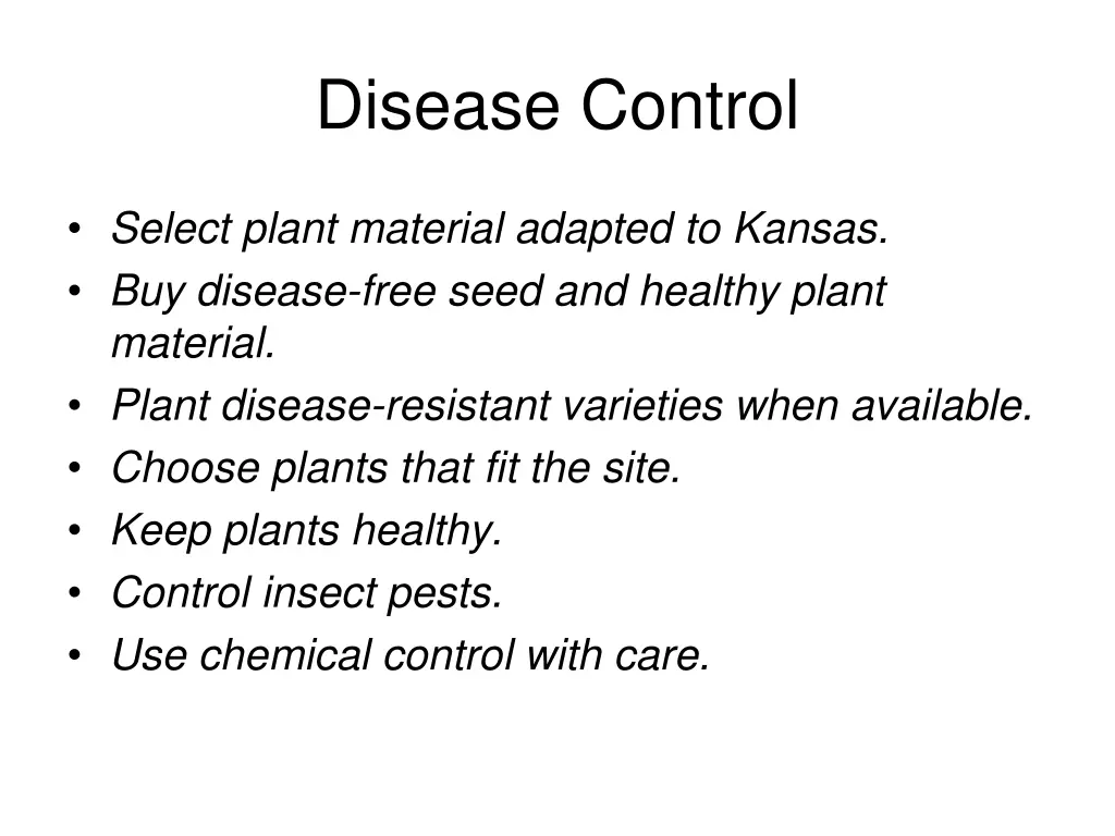 disease control