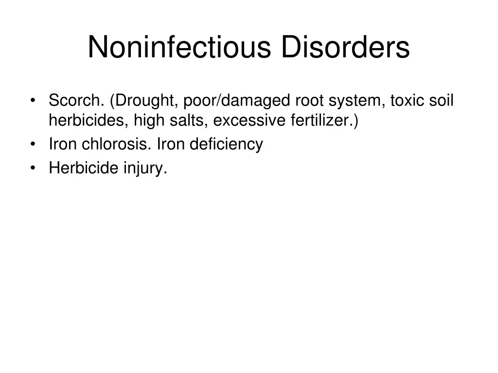 noninfectious disorders